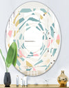Diamond Retro I - Modern Round or Oval Wall Mirror - Whirl
