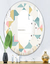 Diamond Retro I - Modern Round or Oval Wall Mirror - Quatrefoil