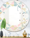 Diamond Retro II - Modern Round or Oval Wall Mirror - Wave