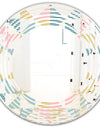 Diamond Retro II - Modern Round or Oval Wall Mirror - Wave