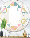Diamond Retro II - Modern Round or Oval Wall Mirror - Quatrefoil
