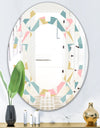 Diamond Retro II - Modern Round or Oval Wall Mirror - Space