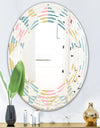 Diamond Retro II - Modern Round or Oval Wall Mirror - Wave