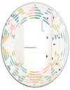 Diamond Retro II - Modern Round or Oval Wall Mirror - Wave