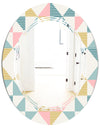 Diamond Retro II - Modern Round or Oval Wall Mirror - Triple C