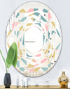 Diamond Retro II - Modern Round or Oval Wall Mirror - Whirl