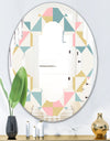Diamond Retro II - Modern Round or Oval Wall Mirror - Quatrefoil
