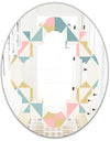 Diamond Retro II - Modern Round or Oval Wall Mirror - Quatrefoil