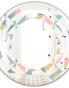 Diamond Retro XI - Modern Round or Oval Wall Mirror - Space