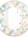 Diamond Retro XI - Modern Round or Oval Wall Mirror - Wave