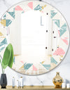 Diamond Retro XI - Modern Round or Oval Wall Mirror - Leaves