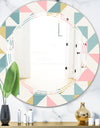 Diamond Retro XI - Modern Round or Oval Wall Mirror - Triple C