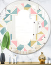Diamond Retro XI - Modern Round or Oval Wall Mirror - Quatrefoil