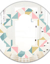 Diamond Retro XI - Modern Round or Oval Wall Mirror - Quatrefoil