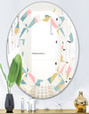 Diamond Retro XI - Modern Round or Oval Wall Mirror - Space