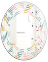 Diamond Retro XI - Modern Round or Oval Wall Mirror - Wave