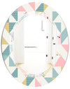 Diamond Retro XI - Modern Round or Oval Wall Mirror - Triple C