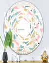 Diamond Retro XI - Modern Round or Oval Wall Mirror - Whirl