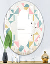 Diamond Retro XI - Modern Round or Oval Wall Mirror - Quatrefoil