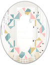 Diamond Retro XI - Modern Round or Oval Wall Mirror - Quatrefoil
