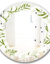 Tropical Botanicals I - Modern Round or Oval Wall Mirror - Leaves