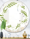 Tropical Botanicals I - Modern Round or Oval Wall Mirror - Quatrefoil