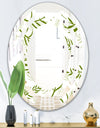Tropical Botanicals I - Modern Round or Oval Wall Mirror - Space