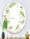 Tropical Botanicals I - Modern Round or Oval Wall Mirror - Quatrefoil