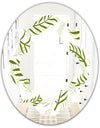 Tropical Botanicals I - Modern Round or Oval Wall Mirror - Quatrefoil