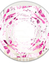 Retro Floral Pattern XII - Modern Round or Oval Wall Mirror - Whirl
