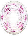 Retro Floral Pattern XII - Modern Round or Oval Wall Mirror - Whirl