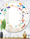 Retro Abstract Circular I - Modern Round or Oval Wall Mirror - Space