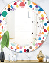 Retro Abstract Circular I - Modern Round or Oval Wall Mirror - Triple C