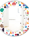 Retro Abstract Circular I - Modern Round or Oval Wall Mirror - Triple C