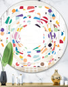 Retro Abstract Circular I - Modern Round or Oval Wall Mirror - Whirl