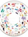 Retro Abstract Circular I - Modern Round or Oval Wall Mirror - Whirl