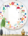Retro Abstract Circular I - Modern Round or Oval Wall Mirror - Quatrefoil