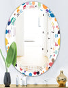 Retro Abstract Circular I - Modern Round or Oval Wall Mirror - Triple C