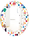 Retro Abstract Circular I - Modern Round or Oval Wall Mirror - Triple C