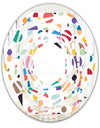 Retro Abstract Circular I - Modern Round or Oval Wall Mirror - Whirl