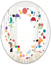 Retro Abstract Circular I - Modern Round or Oval Wall Mirror - Quatrefoil