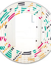 Retro Geometric Design III - Modern Round or Oval Wall Mirror - Wave