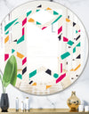 Retro Geometric Design III - Modern Round or Oval Wall Mirror - Hexagon Star
