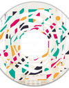 Retro Geometric Design III - Modern Round or Oval Wall Mirror - Whirl