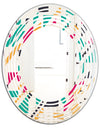 Retro Geometric Design III - Modern Round or Oval Wall Mirror - Wave