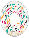 Retro Geometric Design III - Modern Round or Oval Wall Mirror - Whirl