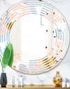 Golden Foliage XV - Modern Round or Oval Wall Mirror - Wave