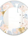 Golden Foliage XV - Modern Round or Oval Wall Mirror - Wave