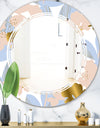Golden Foliage XV - Modern Round or Oval Wall Mirror - Triple C
