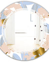 Golden Foliage XV - Modern Round or Oval Wall Mirror - Triple C